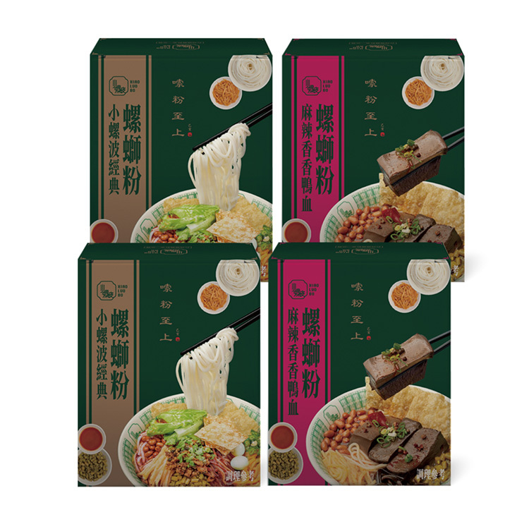 小螺波經典螺螄粉 2入＋麻辣香香鴨血螺螄粉 2入