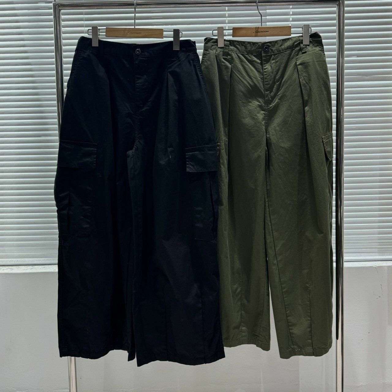 淨色工裝鬆身褲 BY ATTENTION-289P