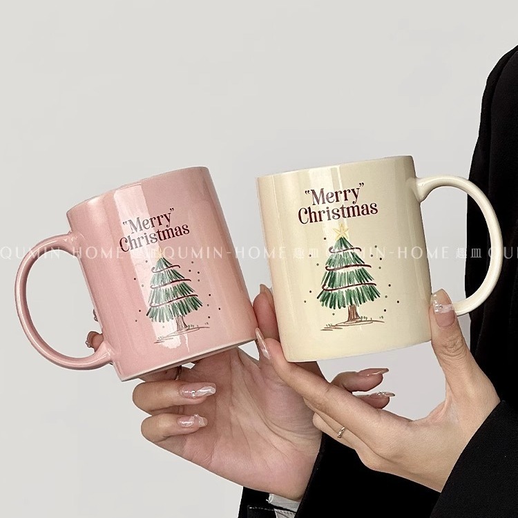 《5138》可愛聖誕樹氛圍感馬克杯350ml