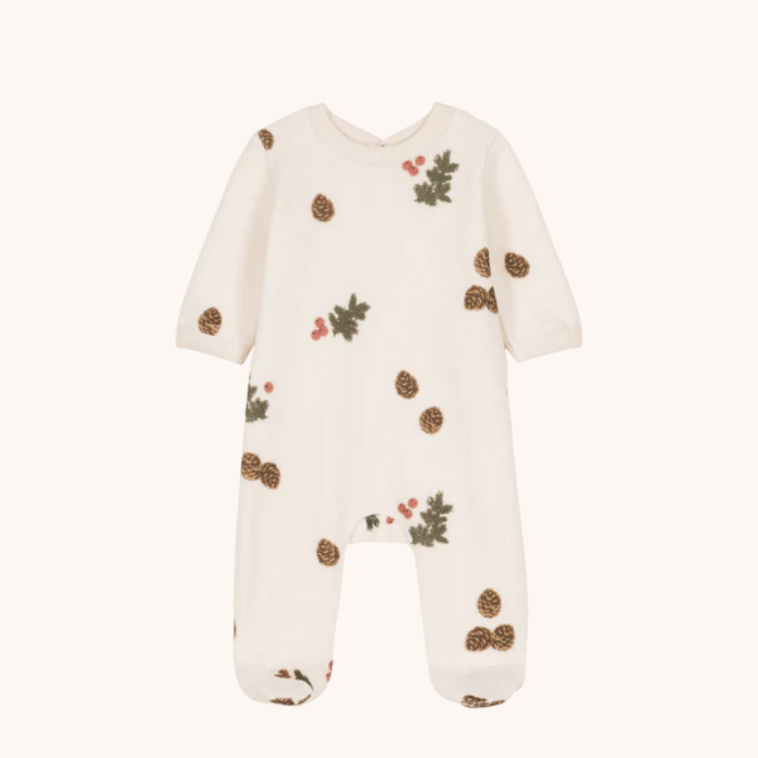 Studio Bohème - CHUBBY POLAR PYJAMA - ECRU - PINE BRANC