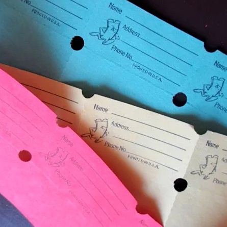 Littlebee Vintage Ticket－Party | **2 pc for each color, total 10 pcs**