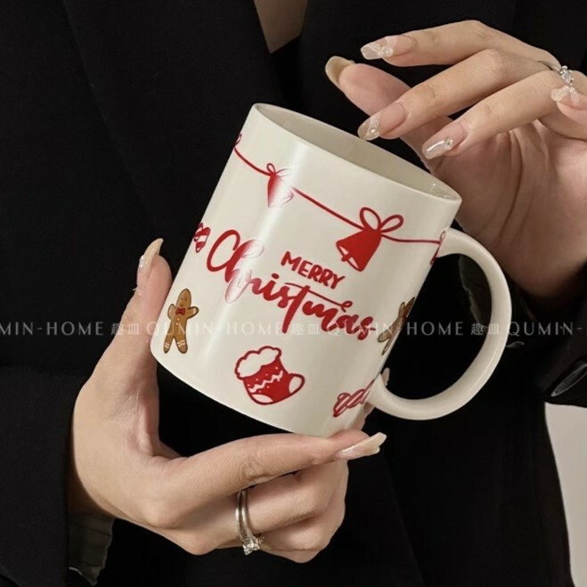 《5141》可愛聖誕節薑餅人馬克杯330ml