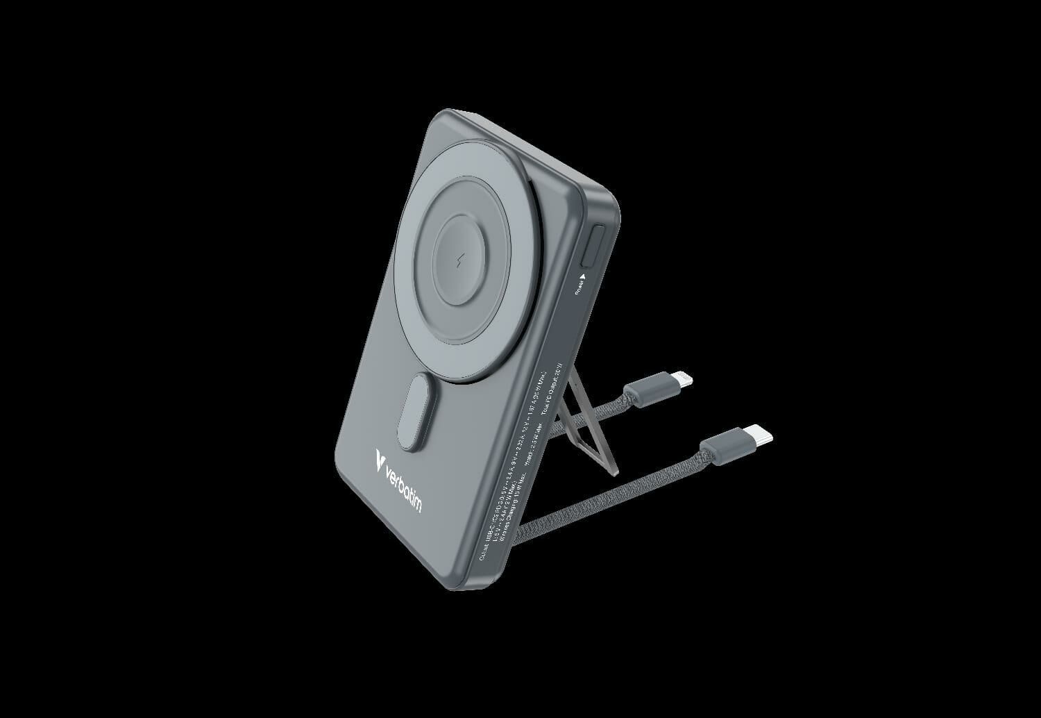 Verbatim Charge‘n’Go Power Bank Magnetic Wireless Charging 10000mAh 5-in-1 Stand - 32221