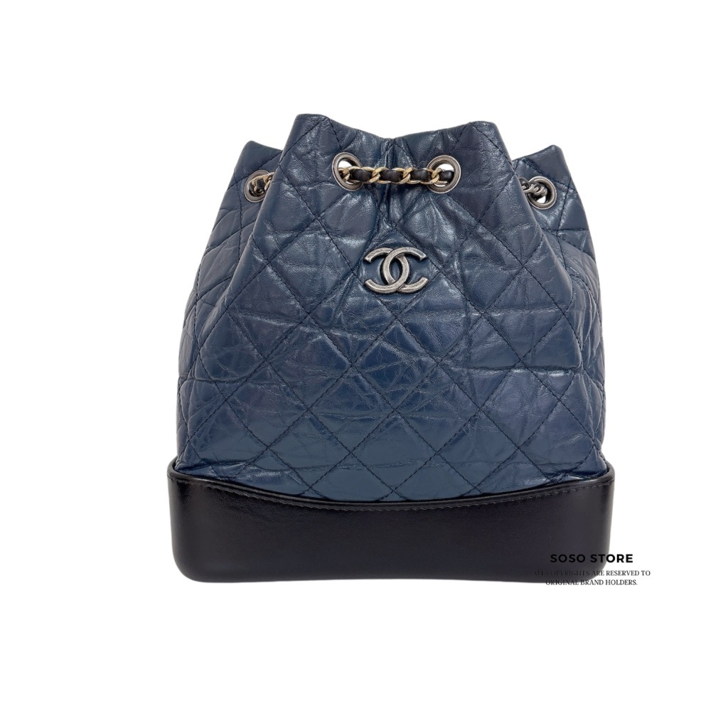Chanel Small Gabrielle Backpack - Blue / Shw & Ghw