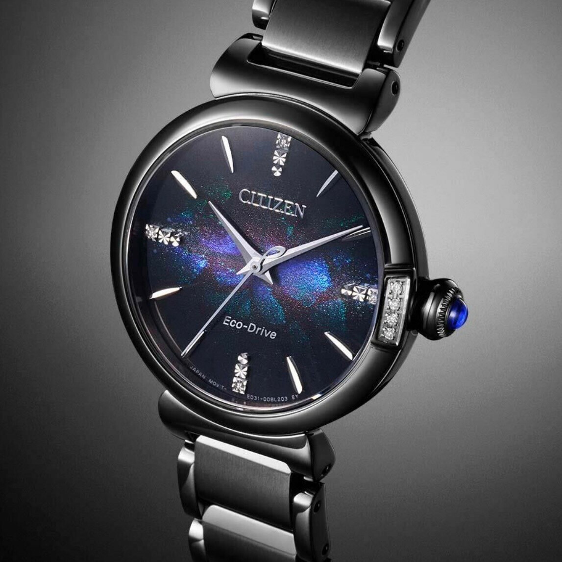 【CITIZEN 星辰】100週年限量宇宙幻彩 L系列鑽石光動能女錶 EM1067-88E 29.5mm現代鐘錶