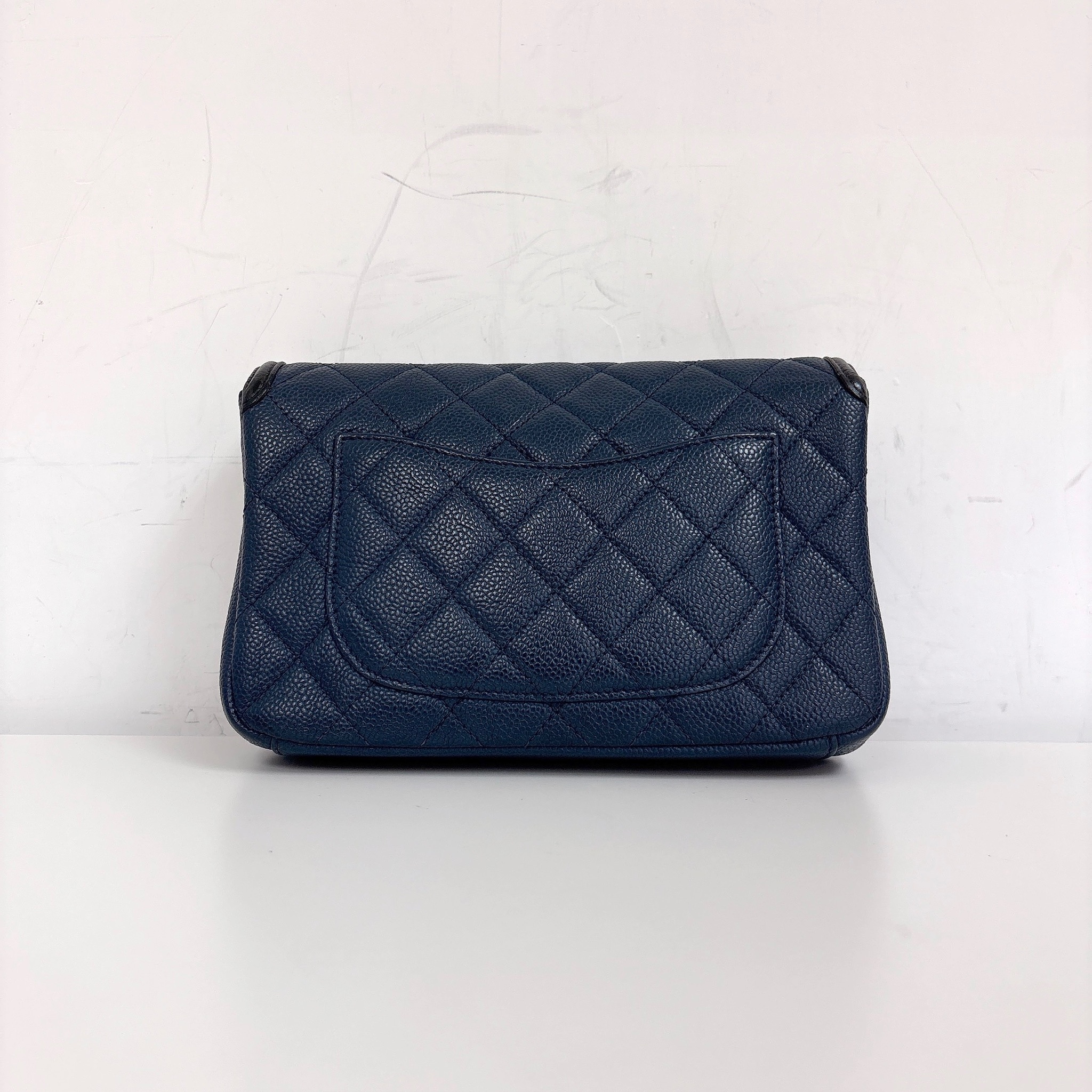 Chanel CC Filigree  Flap Bag - Navy / Ghw
