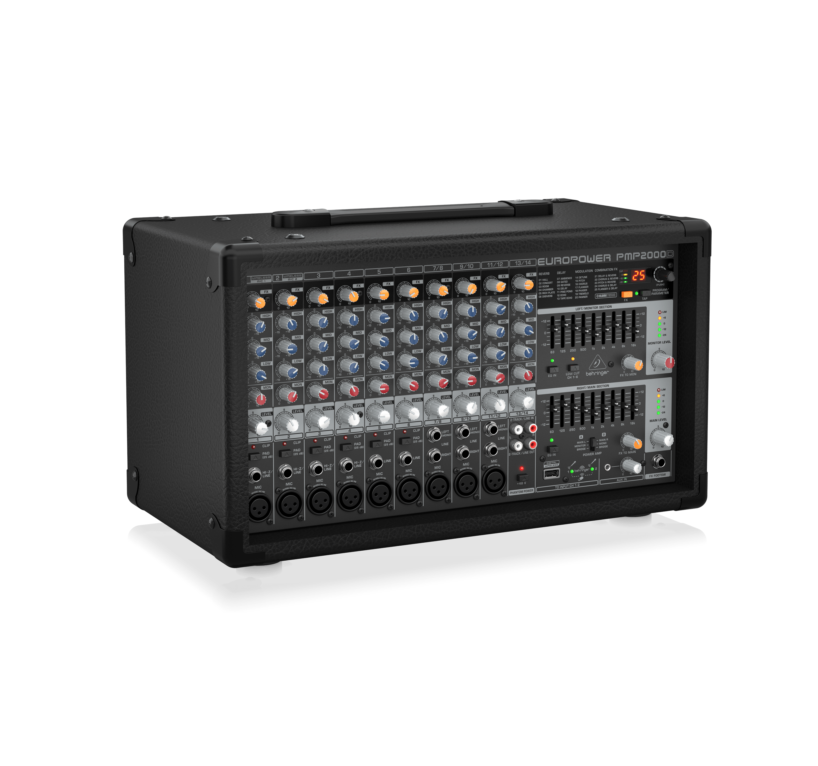 Behringer PMP2000D 2000W POWERED MIXER PA AMPLIFIER 有源調