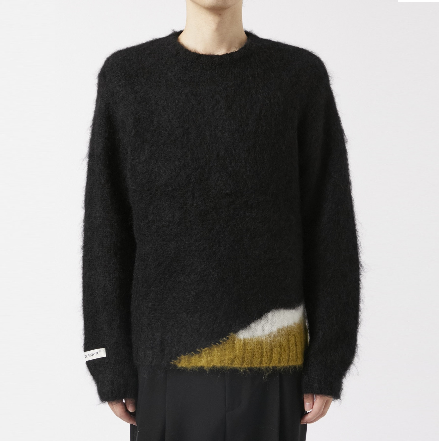 UNDERCOVER 2024 A/W MOHAIR CORNER PATTERN P.O KNIT - BLACK PRE ORDER ITEM (預訂中)