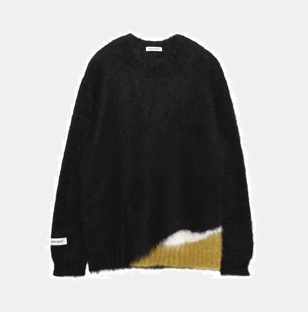 UNDERCOVER 2024 A/W MOHAIR CORNER PATTERN P.O KNIT - BLACK PRE ORDER ITEM (預訂中)
