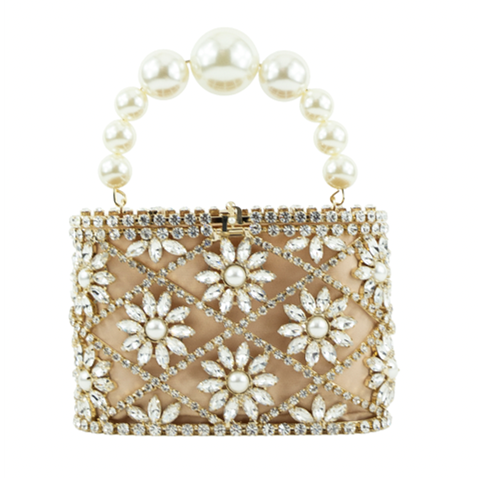 1RS1108-022 ROSANTICA Holli Profumo Handbag Crystal Gold #B17983/CRI (B-EU-E)