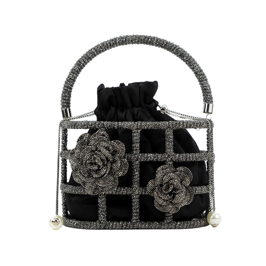 1RS1108-029 ROSANTICA Holli Ninfa Handbag Black #B17980/PAL/NER (B-EU-E)