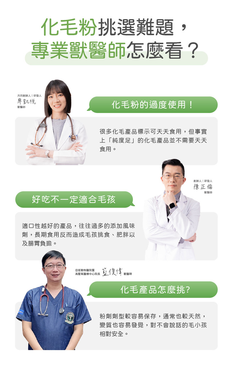 化毛粉挑選難題,專業獸醫師怎麼看