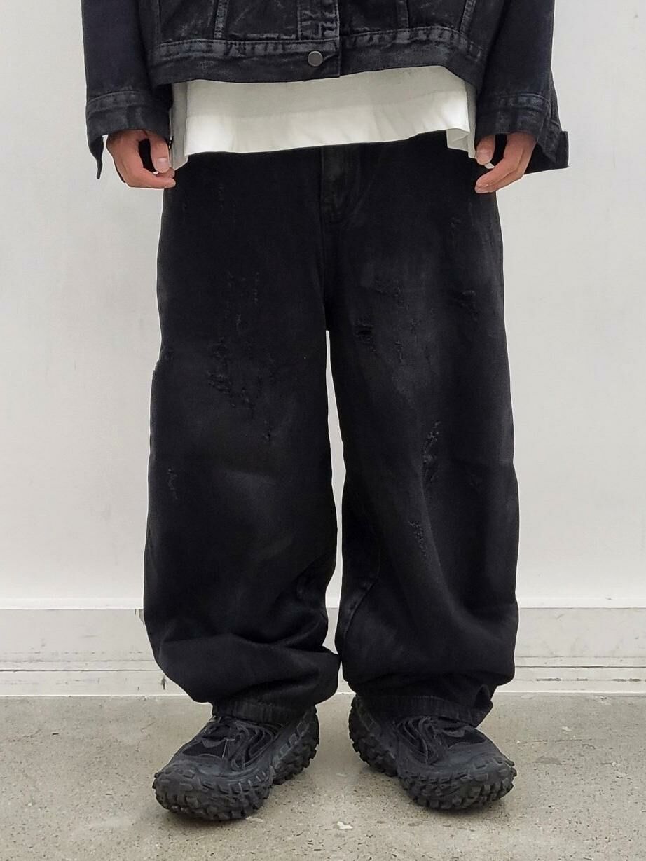 洗水淨色牛仔Balloon Pants GLAMOUR-033P