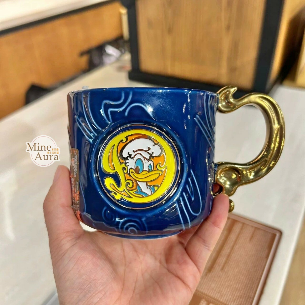 (限時特價) 唐老鴨 Donald 廚師圖案 造型手把 馬克杯 水杯 -上海迪士尼樂園
