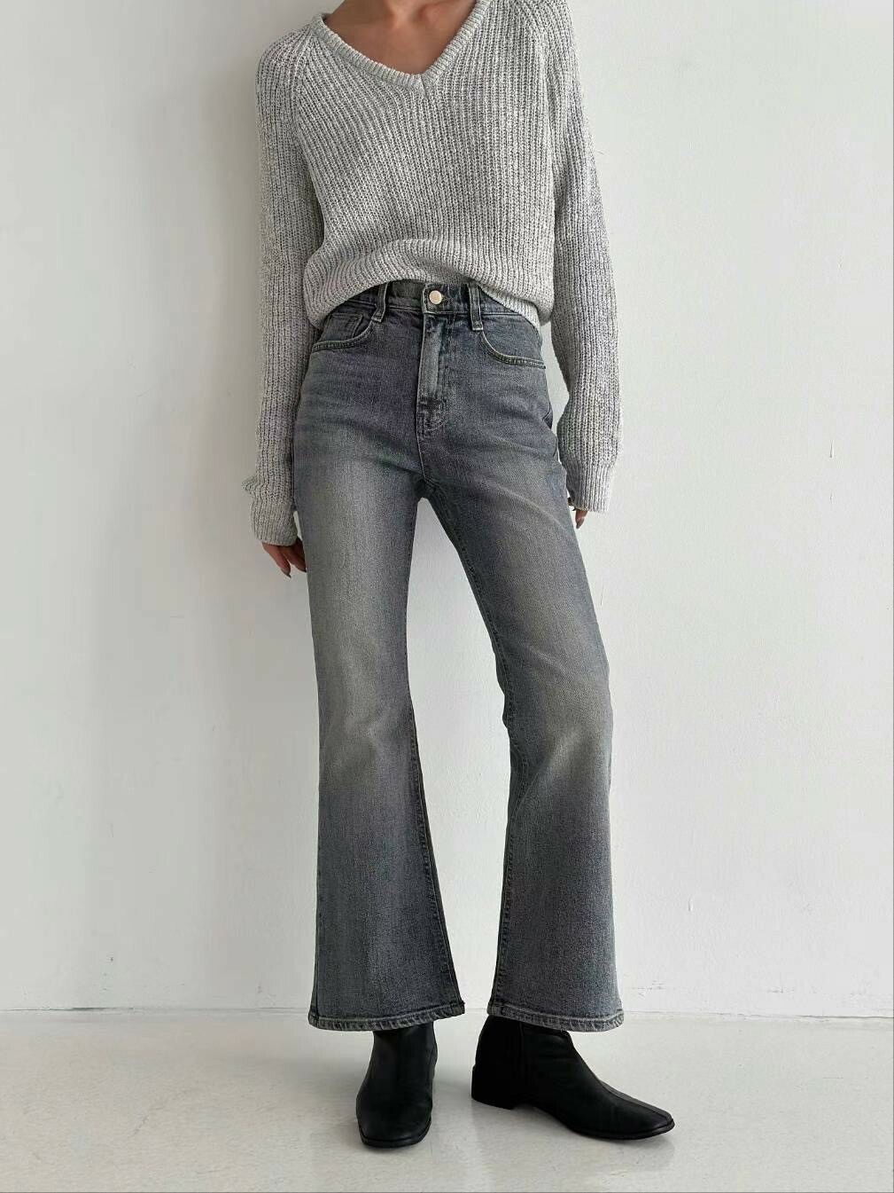 2050灰色系牛仔長褲