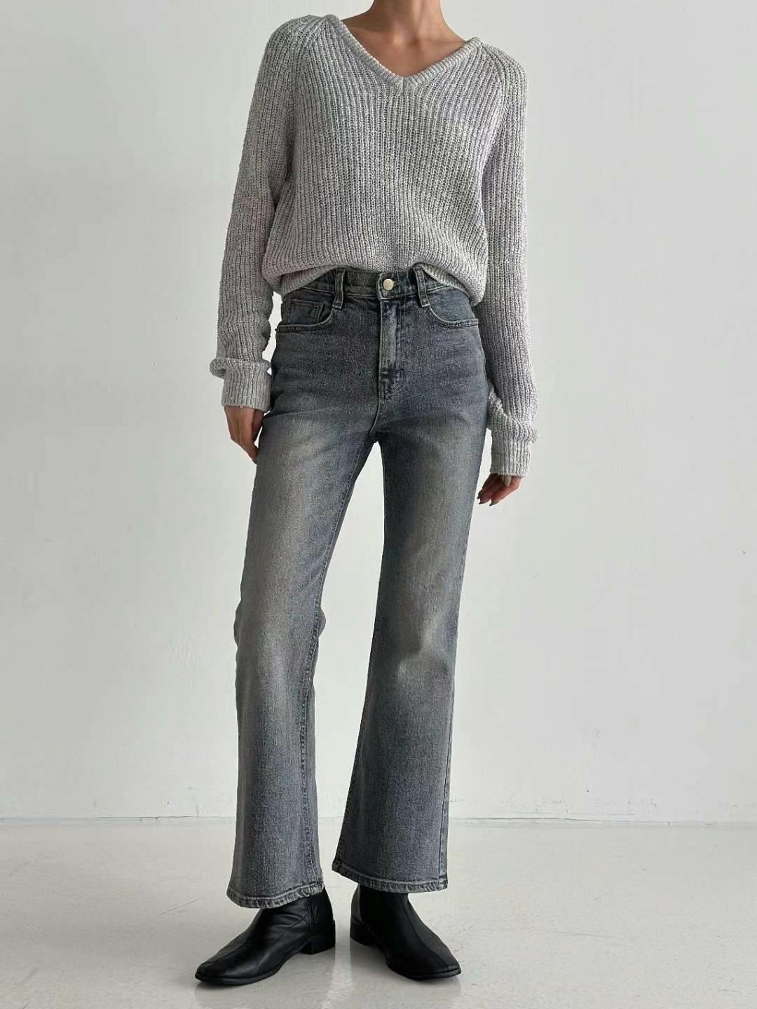 2050灰色系牛仔長褲