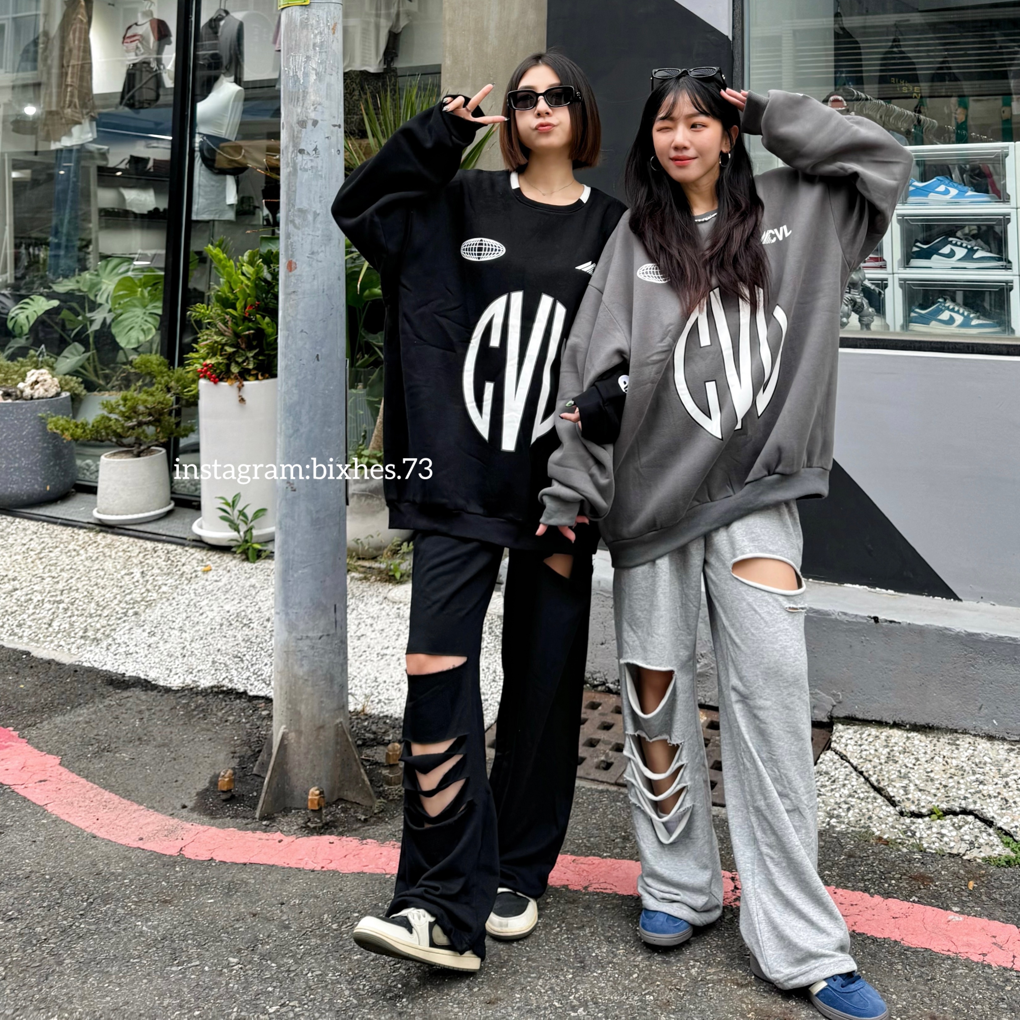 領口撞色賽車大學T(B00099)