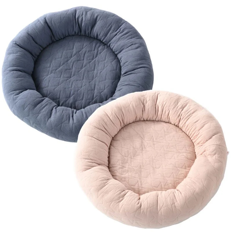 【WHCY】Round Bed with Water-Repellent Base - Navy / Pink