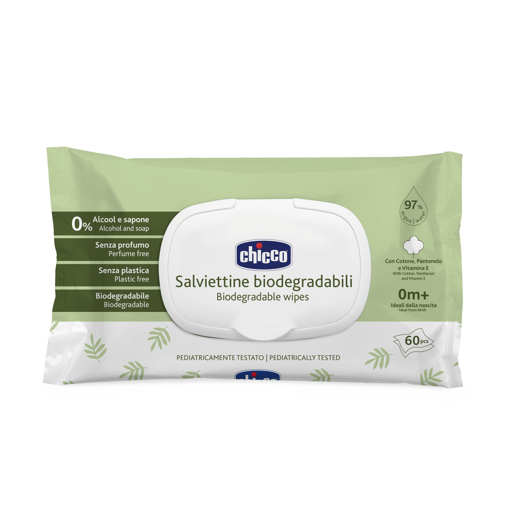 Chicco嬰兒保濕潔膚濕紙巾 (盒蓋60抽)