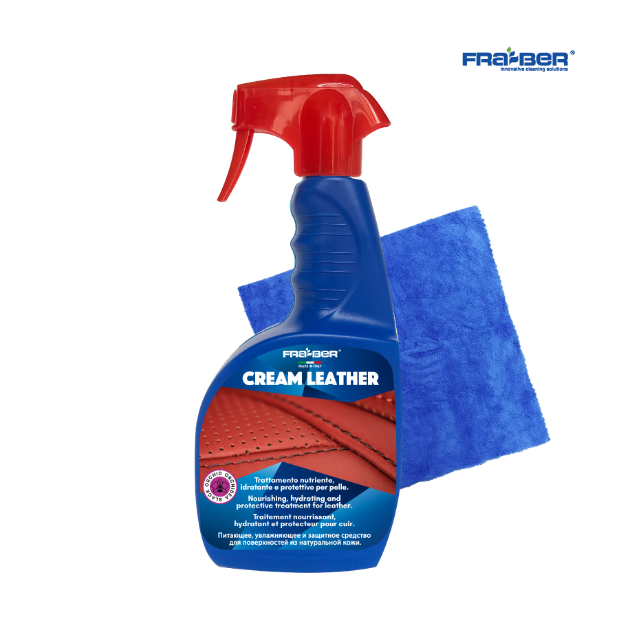 FRA-BER CREAM LEATHER  皮革滋潤保養劑(黑蘭花香味), 750ml (送ETECCO - 藍色微纖維抹布)