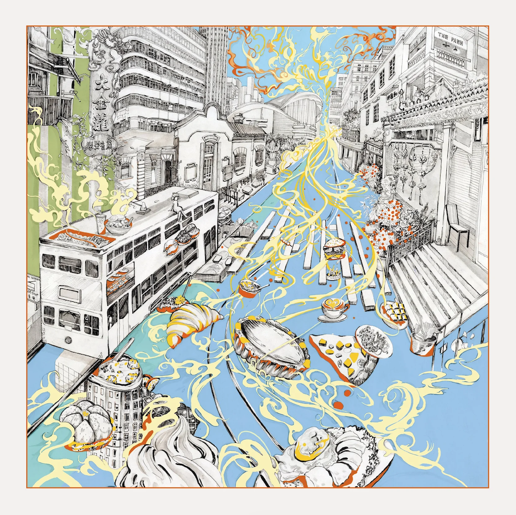 「繪灣仔」絲巾 - 蘇妙素作品