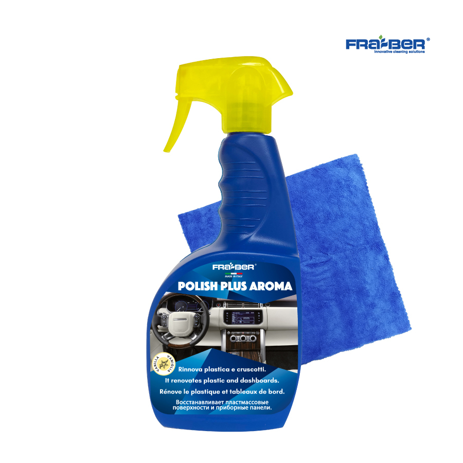 FRA-BER POLISH PLUS AROMA 車身飾件養護劑  , 750ml (送ETECCO - 藍色微纖維抹布)