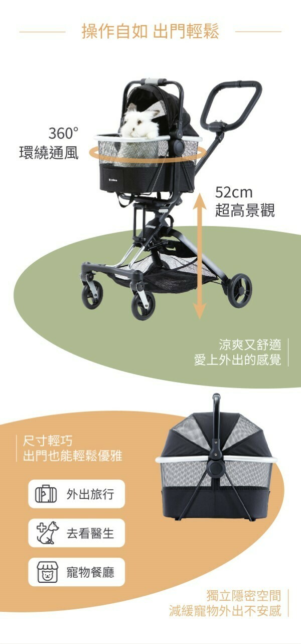 極順遛遛寵物推車可上捷運/台鐵/高鐵/公車