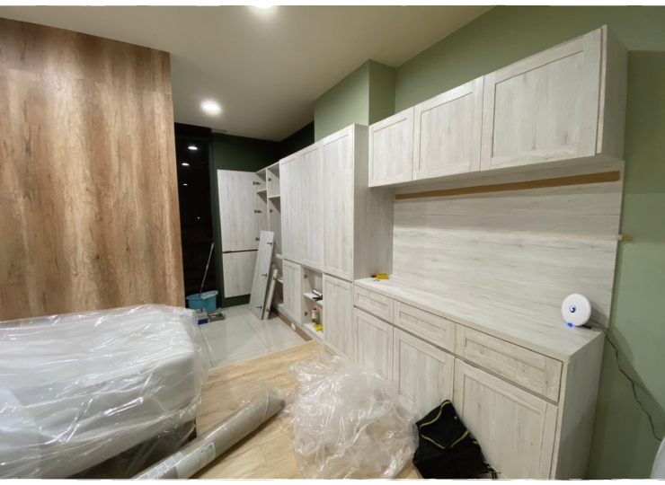 桃園床墊專賣店，開幕前裝潢