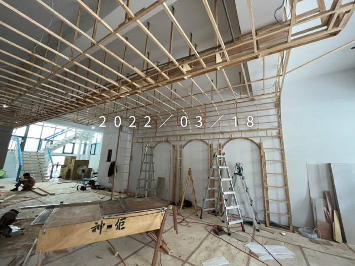 台中床墊專賣店，開幕前2022/03/18裝潢