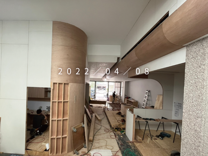 台中床墊專賣店，開幕前2022/04/08裝潢