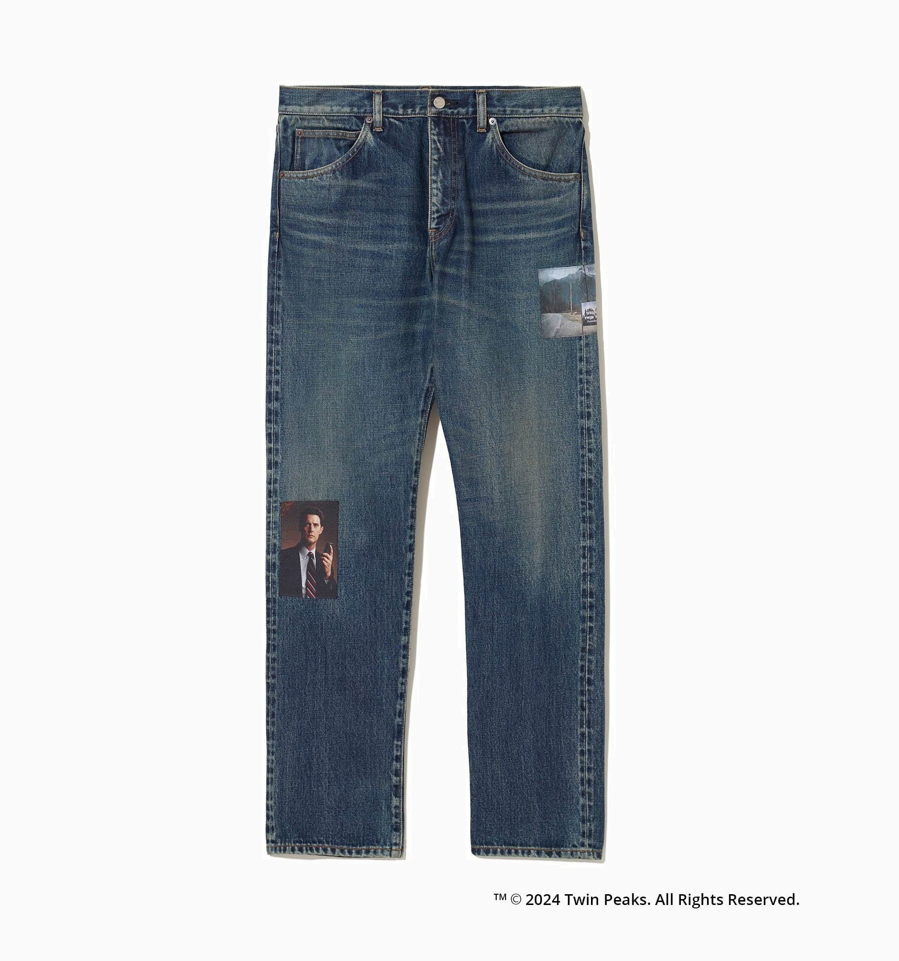 UNDERCOVER 2024 A/W TWIN PEAKS PHOTO PATCH JEANS - INDIGO PRE ORDER ITEM (預訂中)