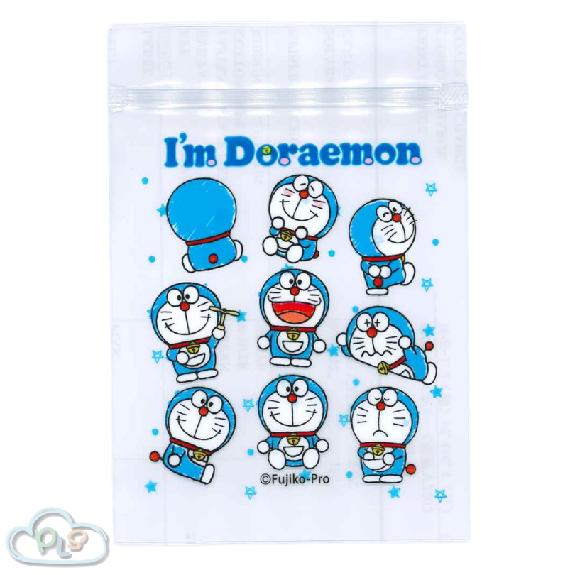 現貨 拉錬小塑膠袋 (86 X 105mm) 10pcs/set 透明 I’m Doraemon #22497