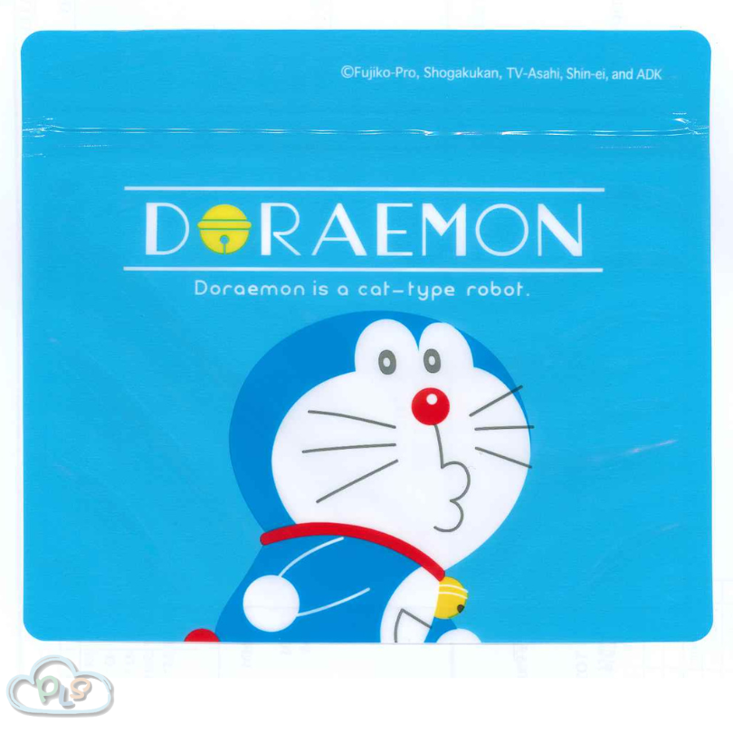 現貨 拉錬小塑膠袋 (105 X 140mm) 4pcs/set 藍色 多啦A夢 #22496