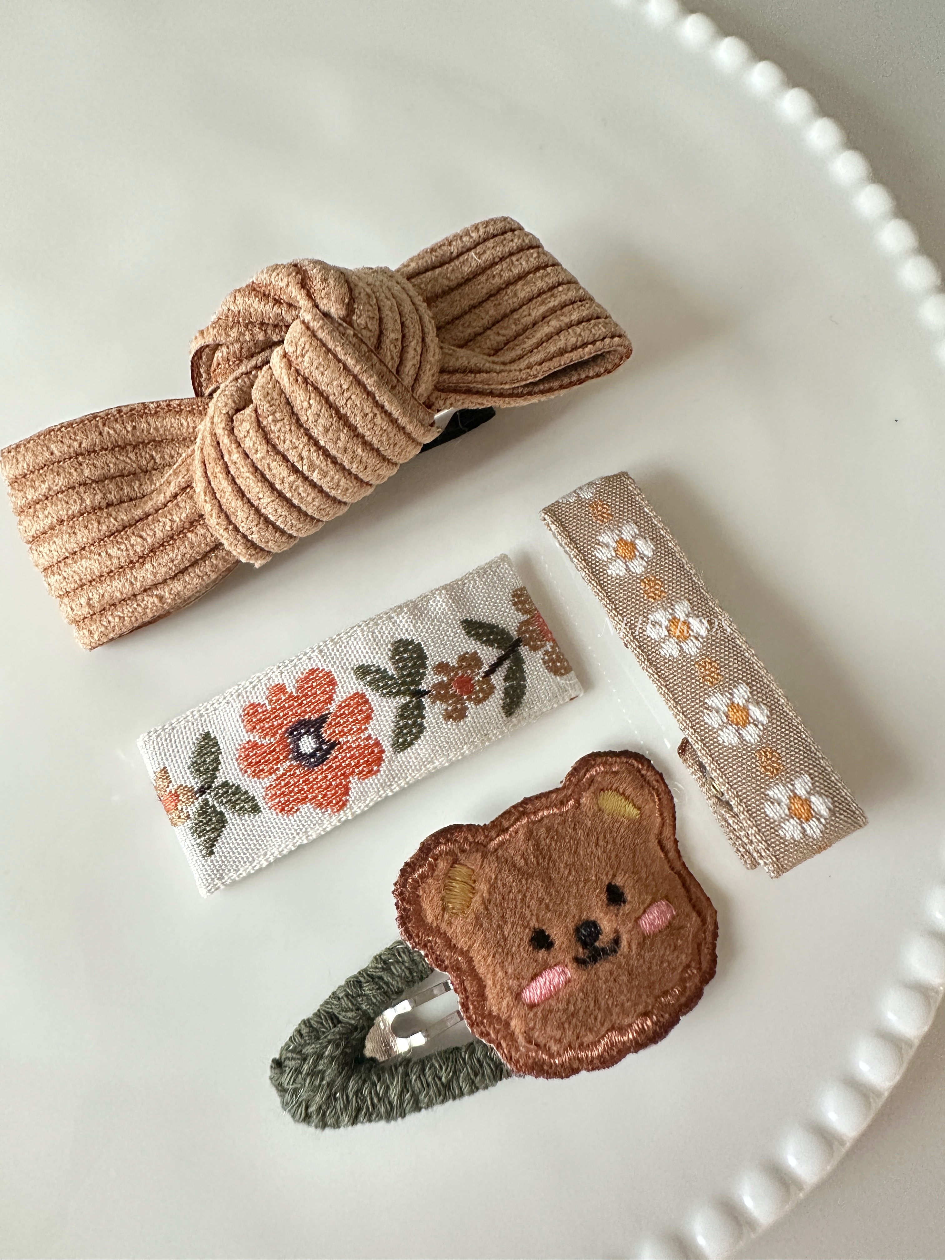 【現貨】韓製 ♥ 《小熊下午茶》髮夾套組