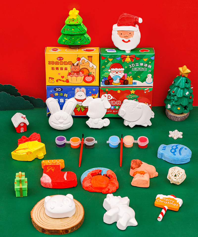 聖誕DIY塗鴉石膏娃娃盲盒 A2134