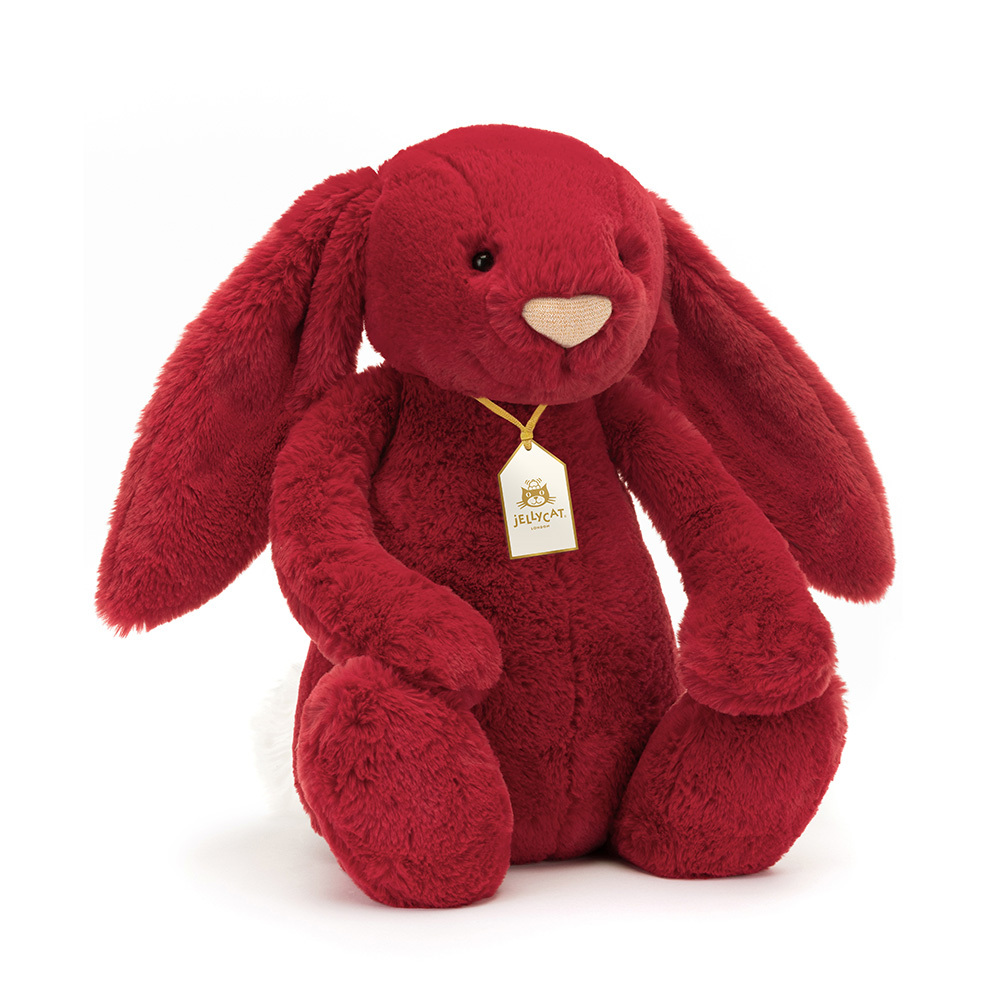 Jellycat Bashful Luxe Bunny 奢華致臻安撫兔 Scarlett 緋紅玫瑰