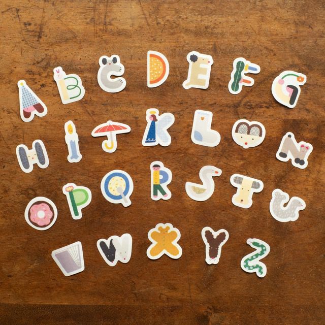 Hikari Shimamura imagine 系列 插畫字母貼紙包 / 手紙社 / JAPAN