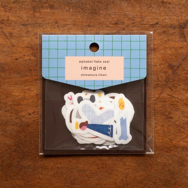 Hikari Shimamura imagine 系列 插畫字母貼紙包 / 手紙社 / JAPAN