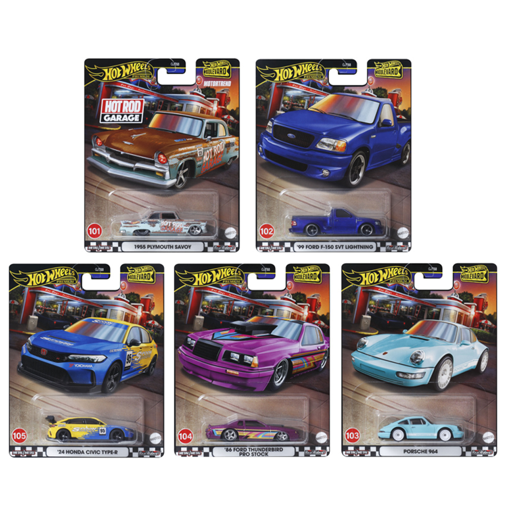 風火輪街道系列合金小車 一組5入(W箱號)