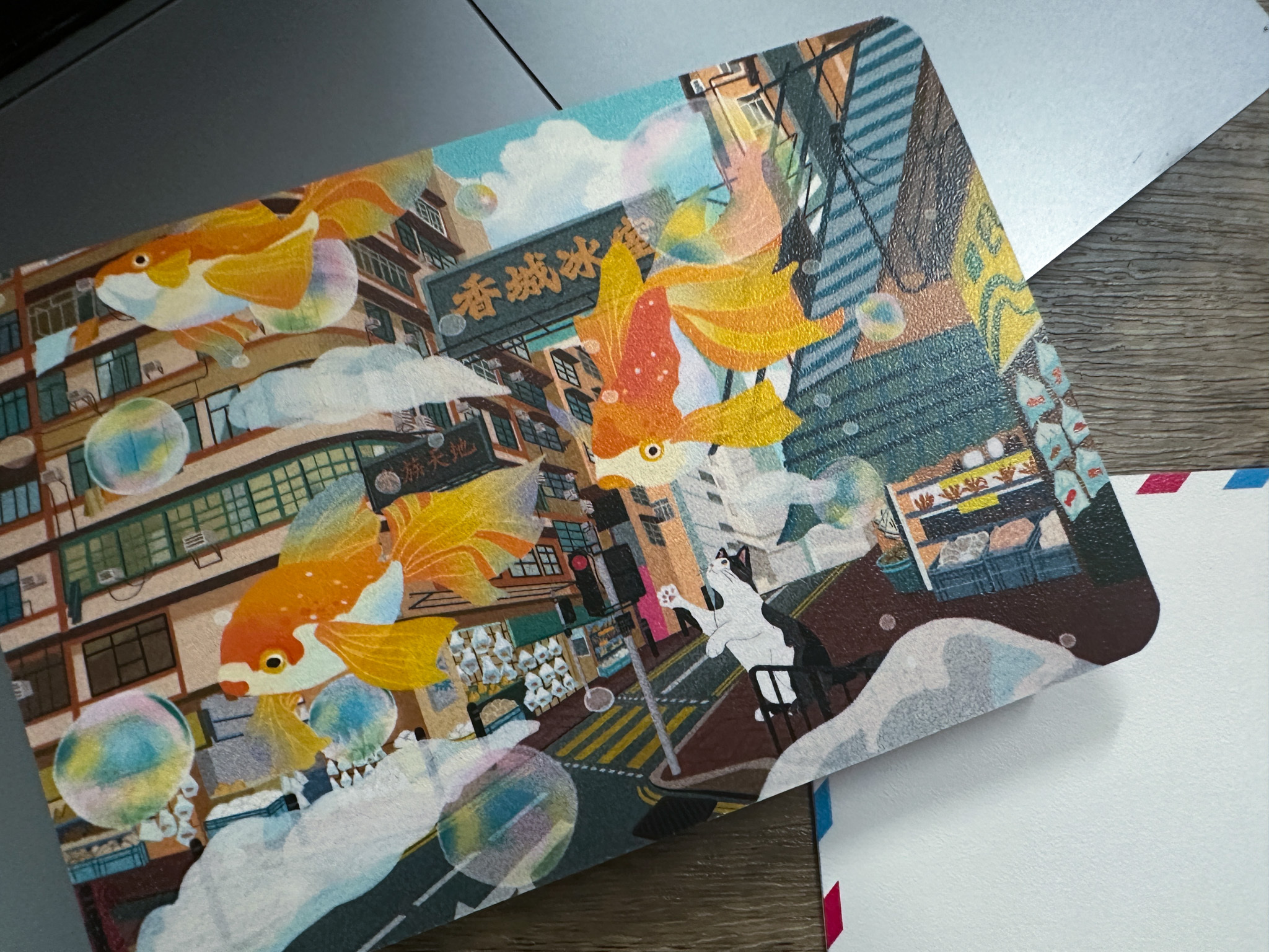 【貓遊街角 - 魚樂無窮】 明信片丨Amazing Studio
