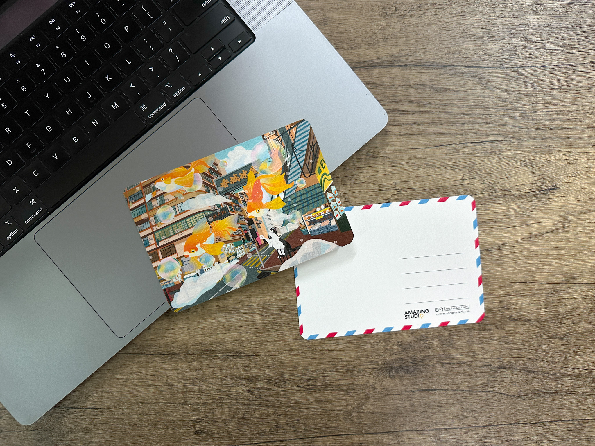 【貓遊街角 - 魚樂無窮】 明信片丨Amazing Studio