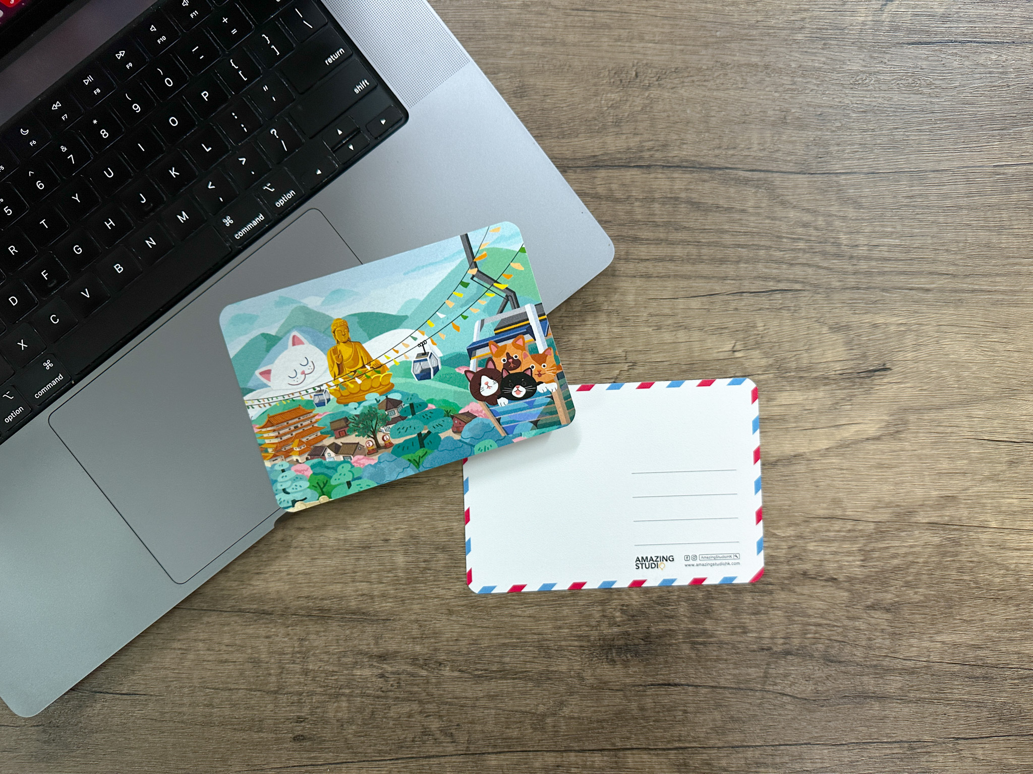 【貓遊街角 - 纜車風光】 明信片丨Amazing Studio