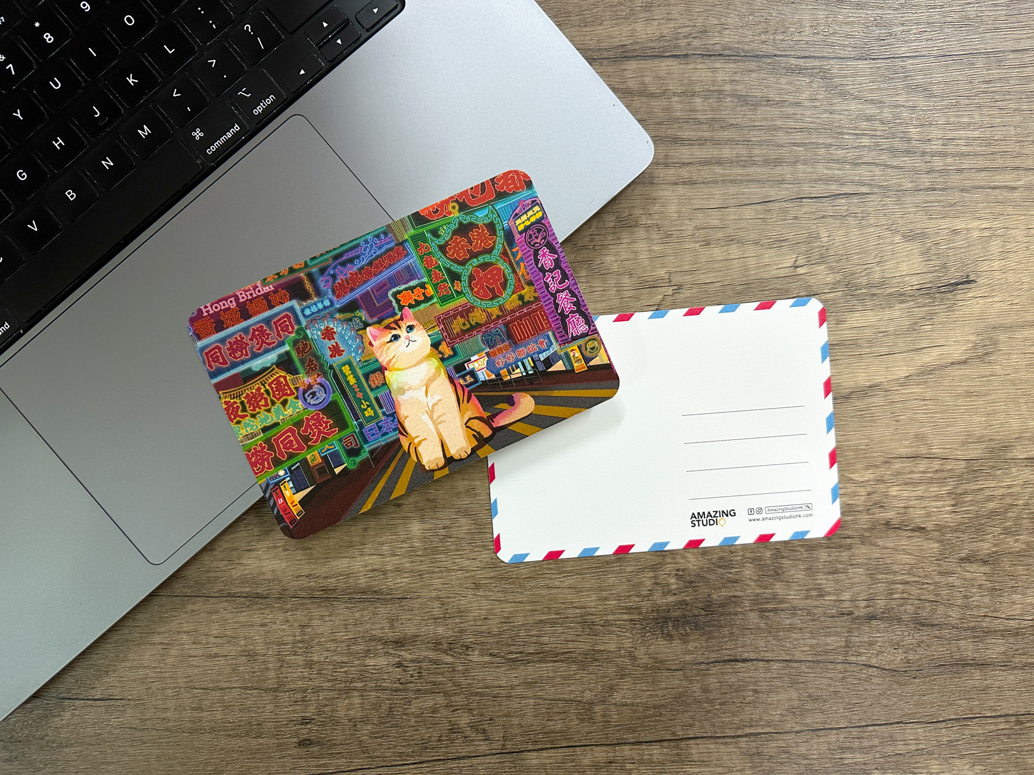 【貓遊街角 - 霓虹十色】 明信片丨Amazing Studio