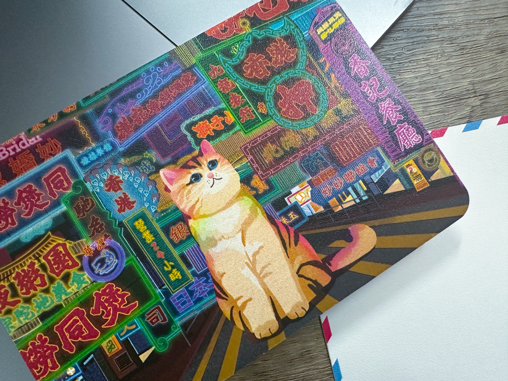 【貓遊街角 - 霓虹十色】 明信片丨Amazing Studio