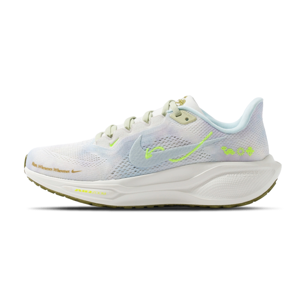 Nike Air Zoom Pegasus 41 女 白螢光綠 氣墊 緩震 透氣 小飛馬 慢跑鞋 HQ3465-143