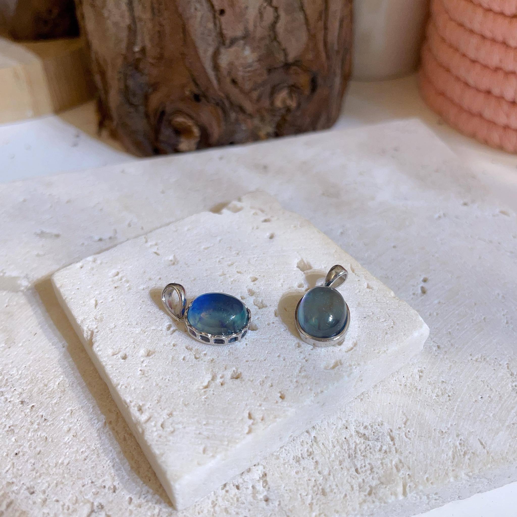 純銀海藍寶小吊墜