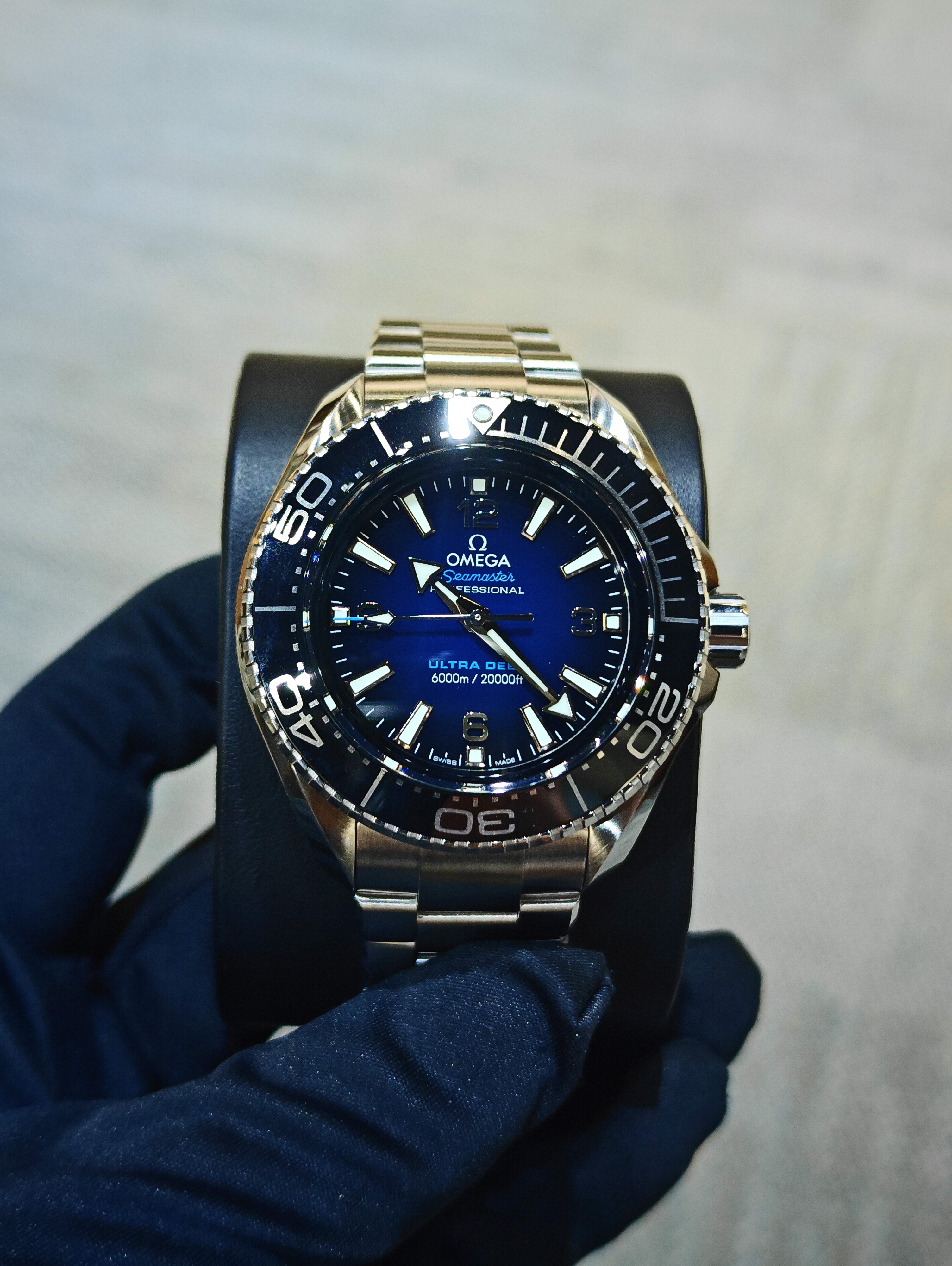BRAND NEW OMEGA SEAMASTER 215.30.46.21.03.001 21530462103001 PLANET OCEAN 6000M BLUE DIAL ULTRA DEEP CO‑AXIAL MASTER CHRONOMETER 45 MM