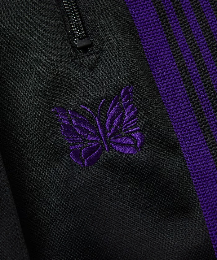 Needles track pants 黑紫  直筒版本