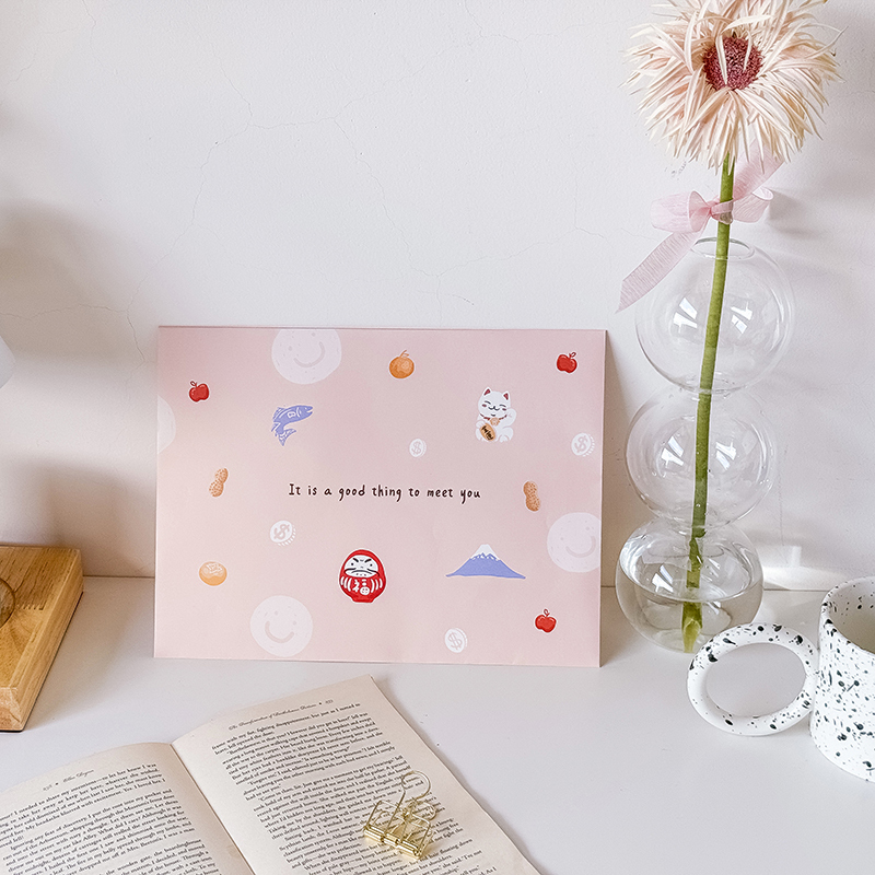 品牌手繪小插圖送禮信封袋/包裝袋(3入)