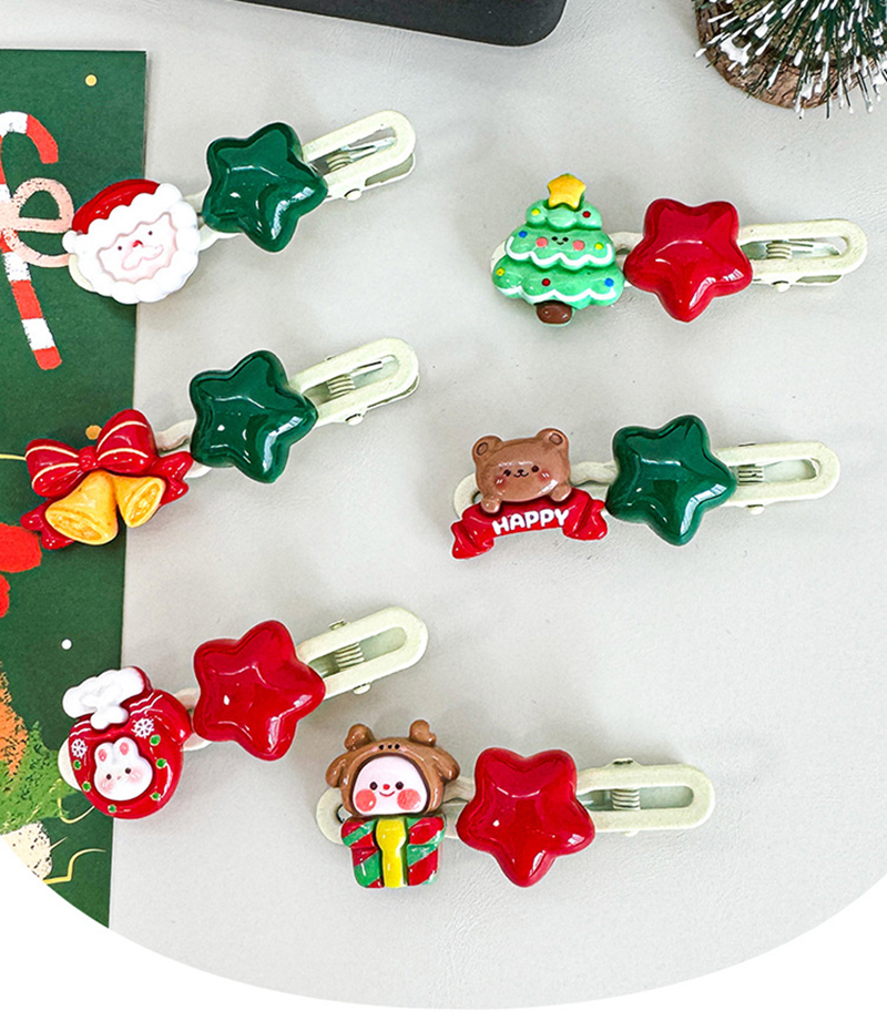 聖誕可愛五角星髮夾 A2696